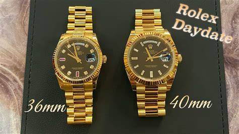 rolex day date 40 vs 36.